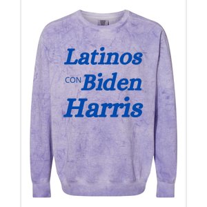 Latinos Con Biden Harris Colorblast Crewneck Sweatshirt