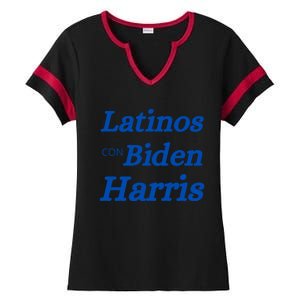 Latinos Con Biden Harris Ladies Halftime Notch Neck Tee