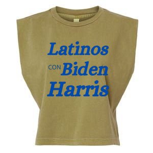 Latinos Con Biden Harris Garment-Dyed Women's Muscle Tee