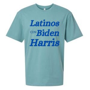 Latinos Con Biden Harris Sueded Cloud Jersey T-Shirt