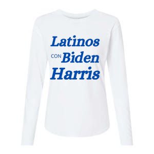 Latinos Con Biden Harris Womens Cotton Relaxed Long Sleeve T-Shirt