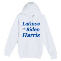 Latinos Con Biden Harris Premium Pullover Hoodie