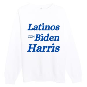 Latinos Con Biden Harris Premium Crewneck Sweatshirt