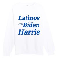 Latinos Con Biden Harris Premium Crewneck Sweatshirt