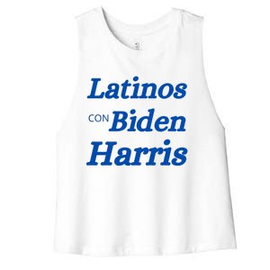 Latinos Con Biden Harris Women's Racerback Cropped Tank