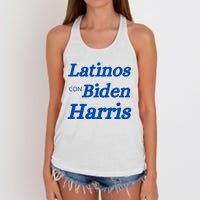 Latinos Con Biden Harris Women's Knotted Racerback Tank