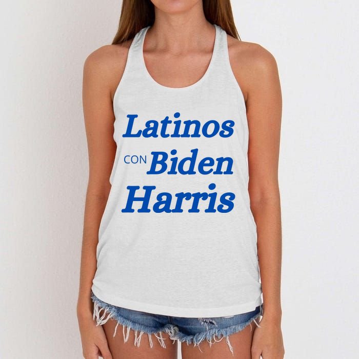 Latinos Con Biden Harris Women's Knotted Racerback Tank