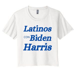 Latinos Con Biden Harris Women's Crop Top Tee