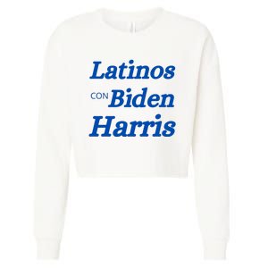 Latinos Con Biden Harris Cropped Pullover Crew