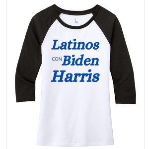 Latinos Con Biden Harris Women's Tri-Blend 3/4-Sleeve Raglan Shirt