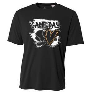 Leopard Cheetah Baseball Fan Baseball Player Cooling Performance Crew T-Shirt