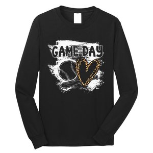 Leopard Cheetah Baseball Fan Baseball Player Long Sleeve Shirt