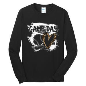 Leopard Cheetah Baseball Fan Baseball Player Tall Long Sleeve T-Shirt