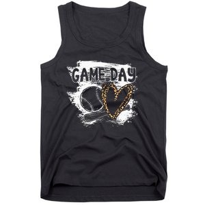 Leopard Cheetah Baseball Fan Baseball Player Tank Top