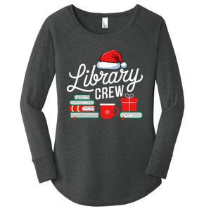 Library Crew Book Lovers Librarian Xmas Holiday Christmas Women's Perfect Tri Tunic Long Sleeve Shirt