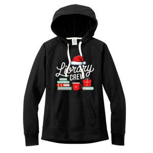 Library Crew Book Lovers Librarian Xmas Holiday Christmas Women's Fleece Hoodie