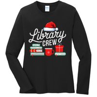 Library Crew Book Lovers Librarian Xmas Holiday Christmas Ladies Long Sleeve Shirt