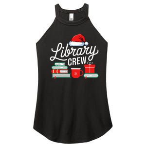 Library Crew Book Lovers Librarian Xmas Holiday Christmas Women's Perfect Tri Rocker Tank