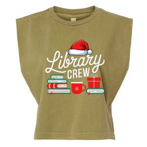 Library Crew Book Lovers Librarian Xmas Holiday Christmas Garment-Dyed Women's Muscle Tee