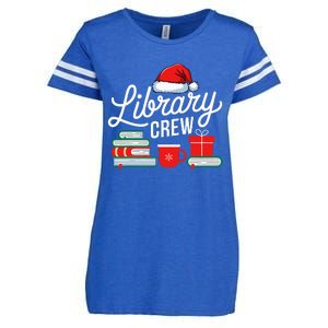 Library Crew Book Lovers Librarian Xmas Holiday Christmas Enza Ladies Jersey Football T-Shirt