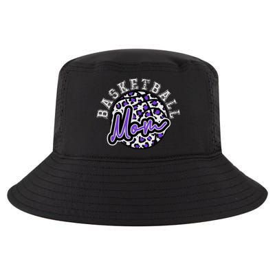 Leopard Cheetah Basketball Mom Family Purple Trendy Spirit Great Gift Cool Comfort Performance Bucket Hat