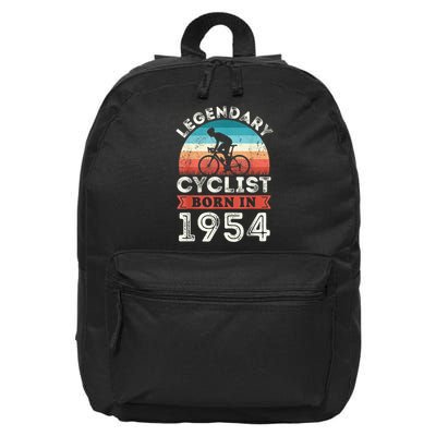 Legendary Cyclist Born 1954 70th Birthday Cycling 16 in Basic Backpack