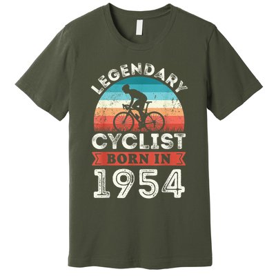 Legendary Cyclist Born 1954 70th Birthday Cycling Premium T-Shirt