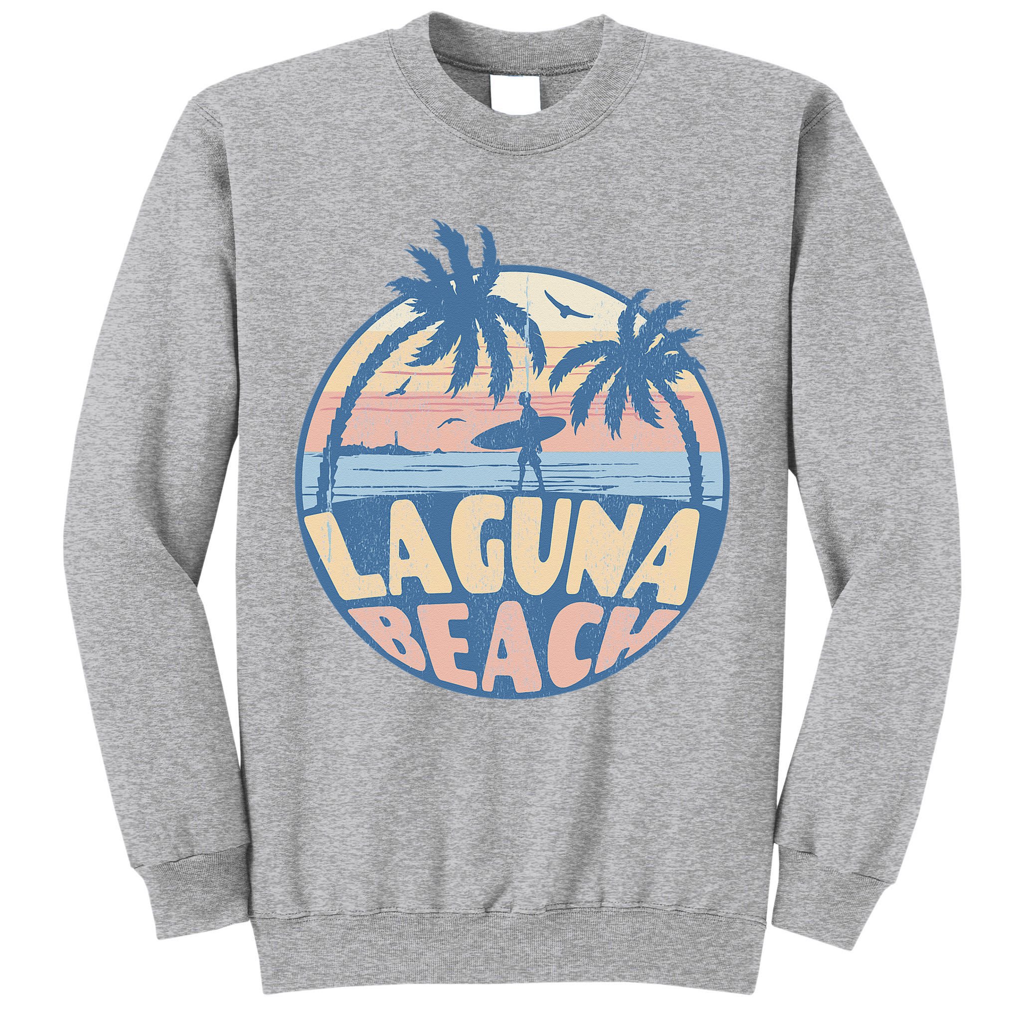 Laguna California Beach Surf Summer Vacation Vintage Tall Sweatshirt