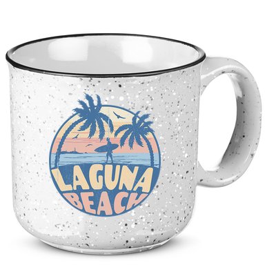 Laguna California Beach Surf Summer Vacation Vintage 15oz Campfire Ceramic Mug
