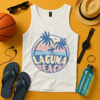 Laguna California Beach Surf Summer Vacation Vintage Tank Top