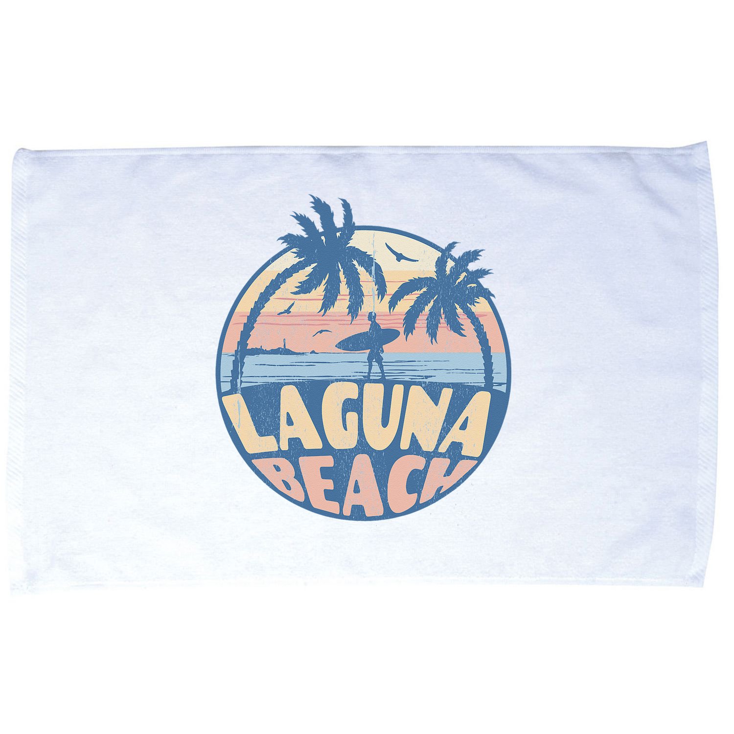 Laguna California Beach Surf Summer Vacation Vintage Microfiber Hand Towel