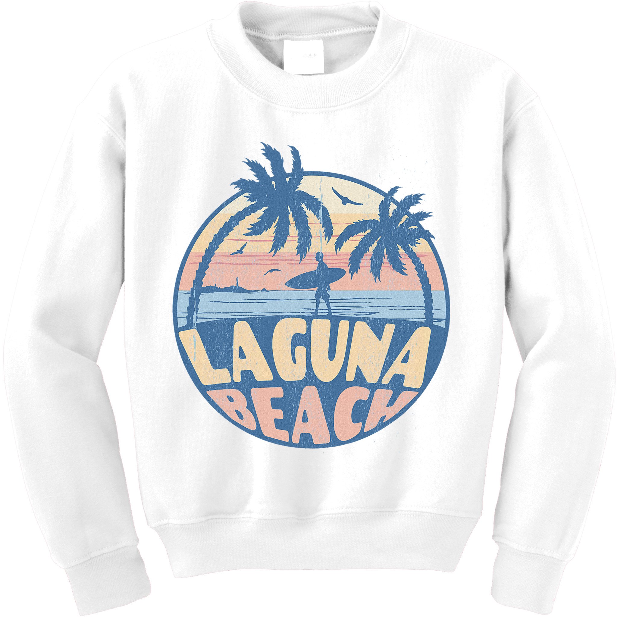Laguna California Beach Surf Summer Vacation Vintage Kids Sweatshirt