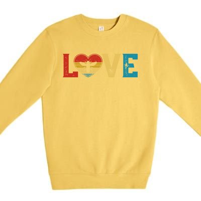 Love Cute Bee Lover Animals Heart Valentine's Day Cute Gift Premium Crewneck Sweatshirt