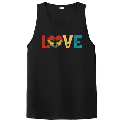 Love Cute Bee Lover Animals Heart Valentine's Day Cute Gift PosiCharge Competitor Tank