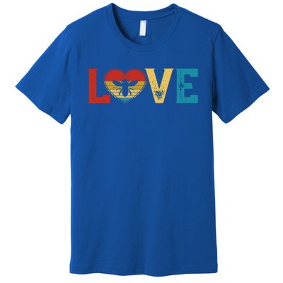 Love Cute Bee Lover Animals Heart Valentine's Day Cute Gift Premium T-Shirt