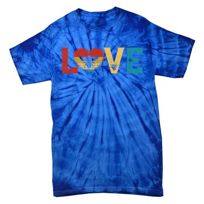 Love Cute Bee Lover Animals Heart Valentine's Day Cute Gift Tie-Dye T-Shirt