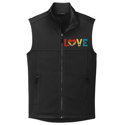 Love Cute Bee Lover Animals Heart Valentine's Day Cute Gift Collective Smooth Fleece Vest