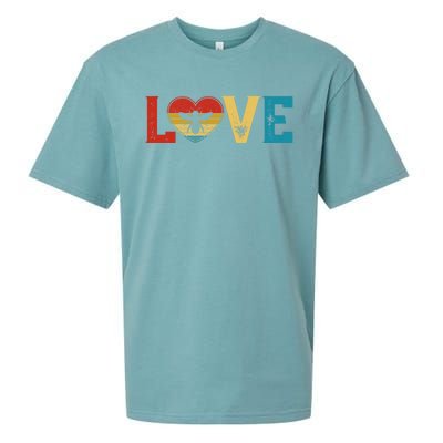 Love Cute Bee Lover Animals Heart Valentine's Day Cute Gift Sueded Cloud Jersey T-Shirt