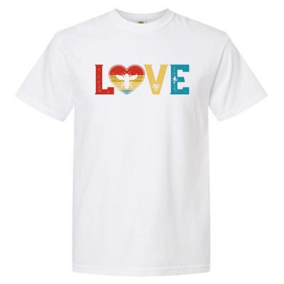 Love Cute Bee Lover Animals Heart Valentine's Day Cute Gift Garment-Dyed Heavyweight T-Shirt