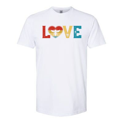 Love Cute Bee Lover Animals Heart Valentine's Day Cute Gift Softstyle® CVC T-Shirt