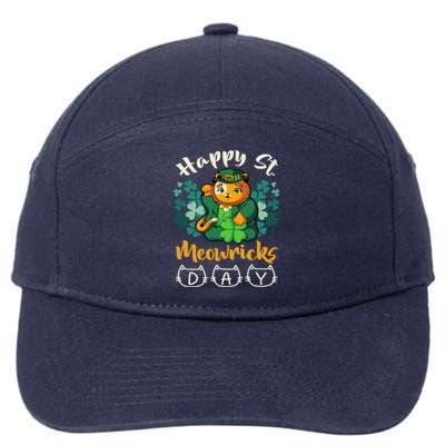 Leprechaun Cat Costume For St Patricks Day Gift 7-Panel Snapback Hat