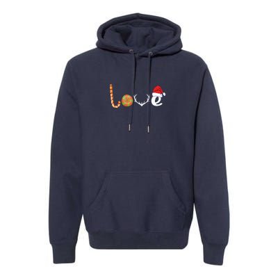 Love Candy Cane | Love Merry Christmas Premium Hoodie