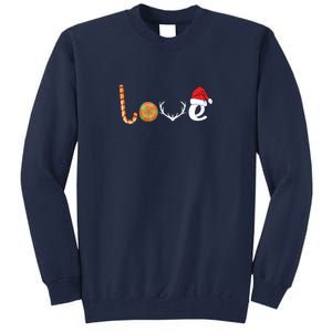 Love Candy Cane | Love Merry Christmas Tall Sweatshirt