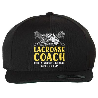 Lacrosse Coach Coaching Lacrosse Player Stick Quote Wool Snapback Cap