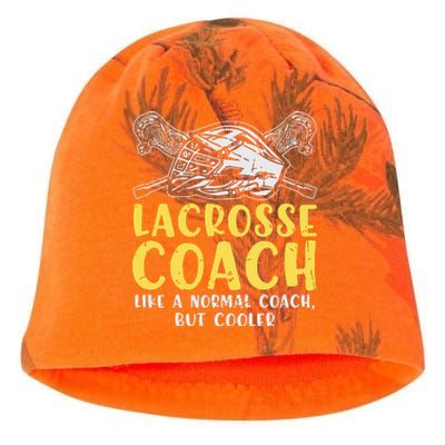 Lacrosse Coach Coaching Lacrosse Player Stick Quote Kati - Camo Knit Beanie