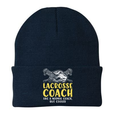 Lacrosse Coach Coaching Lacrosse Player Stick Quote Knit Cap Winter Beanie