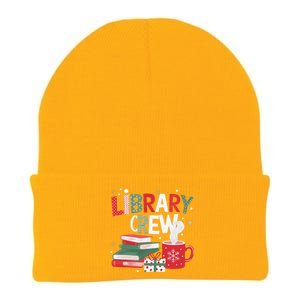 Library Crew Christmas Tree Funny Book Lovers Librarian Xmas Knit Cap Winter Beanie