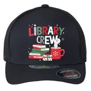 Library Crew Christmas Tree Funny Book Lovers Librarian Xmas Flexfit Unipanel Trucker Cap