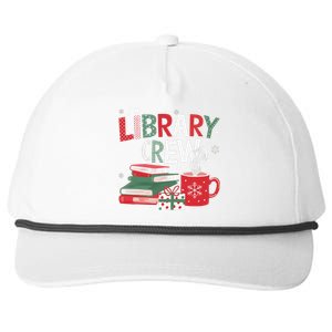 Library Crew Christmas Tree Funny Book Lovers Librarian Xmas Snapback Five-Panel Rope Hat