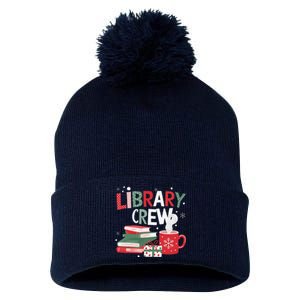 Library Crew Christmas Tree Funny Book Lovers Librarian Xmas Pom Pom 12in Knit Beanie